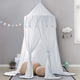 thumbnail image 4 of Toldo para cama para niños, cama de bebé, cúpula redonda para niños, interior y exterior, castillo, tienda de juegos, decoración de la casa colgante, rincón de lectura, lona de algodón, Coral, 4 of 5
