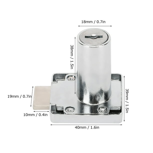 Verrou Placard Youtu 4 Pcs Serrure De Tiroir De Bureau, Serrure