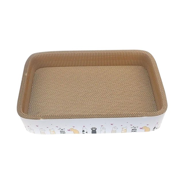 Cama rascadora para gatos, almohadilla rascadora de cartón, cama rascadora de papel corrugado 60x40x9cm