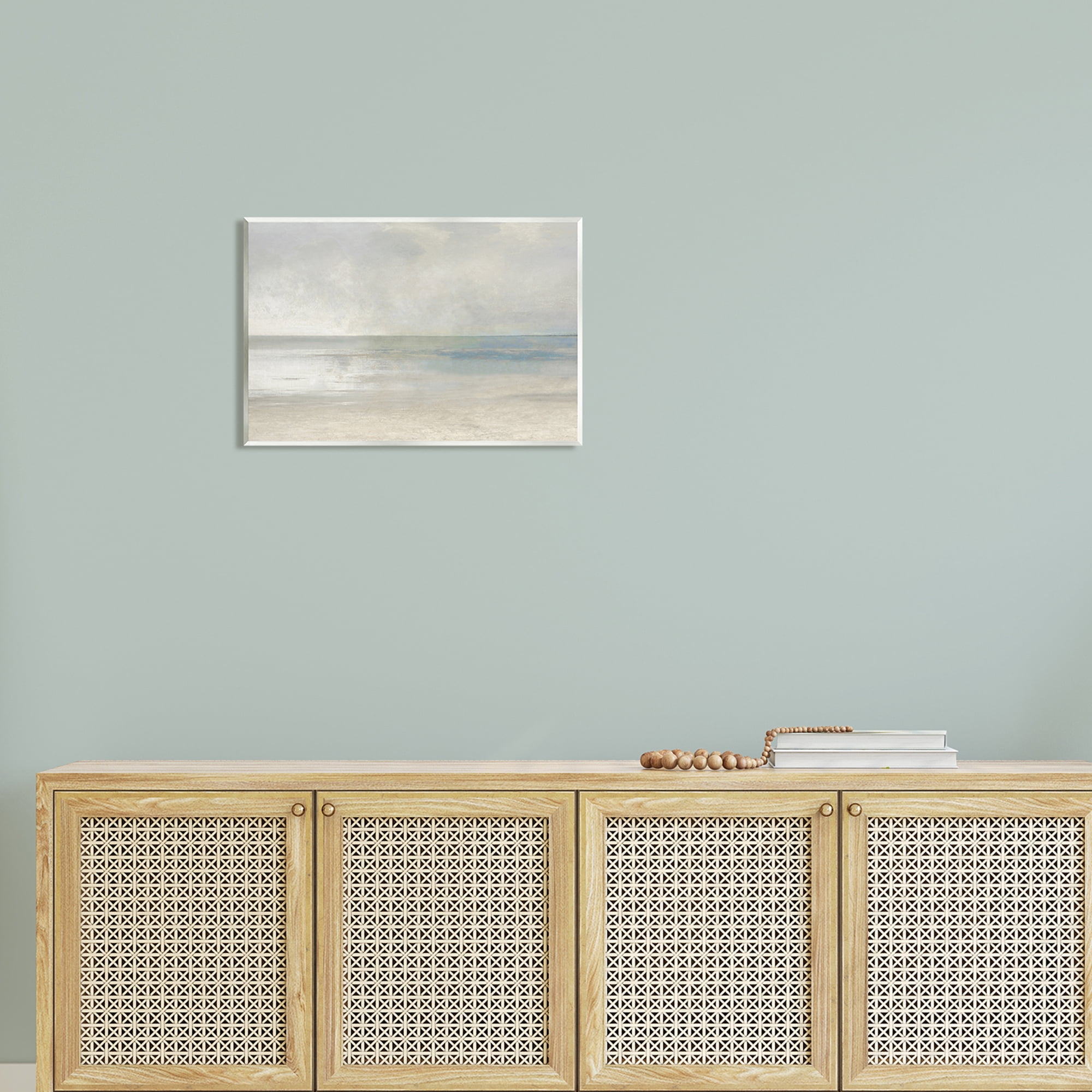 Stupell Sandy Tide Ocean Horizon Landscape Painting Wall Plaque Unframed Art Print Wall Art