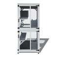 thumbnail image 5 of Zephypaws 2-Story Catio Outdoor Cat Enclosure with Sliding Doors, 30.7" Outdoor Cat House, Gray, 5 of 8