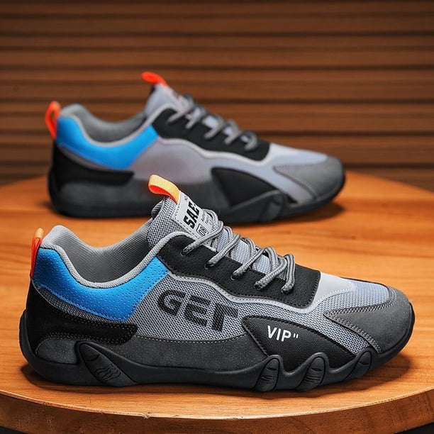 Zapatos informales para hombre, zapatillas de trabajo transpirables, antideslizantes, de lona, para caminar, cómodas, antideslizantes