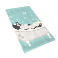 thumbnail image 2 of Disketp French Bulldog Taking A Bath Print Bathroom Towels,Cotton Towel,Soft Towels For Kitchen And Bath, 2 of 9