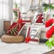 thumbnail image 4 of Decoración de vacaciones felices de Navidad con fundas de almohada, decoración del sofá de fundas de almohada de la granja de invierno con lino(B)(4 piezas), 4 of 5