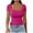 Hot Pink, variant on Women's Fashion Slim U Neck T Shirt Fashion Casual Solid Color Short Sleeved T Shirt Short Sleeve Tee Tops Womens V Neck Women Sports T Shirt Swim Tops Rayon Long Sleeve Shirt Women Short Sleeve