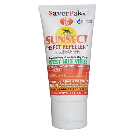 $averPak Single - DEET Based SunSect Insect Repellent and Sunscreen Lotion 2oz (Best Deet Based Repellent)