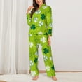 thumbnail image 3 of Bingfone Womens Pajama Sets St Patrick'S Day7 Print,Long Sleeve Loungewear Pajamas Set-Large, 3 of 9