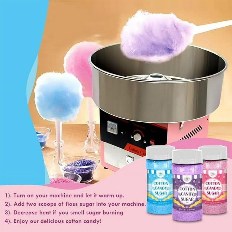 Under the Sun Products Cotton Candy Floss Sugar 3 Pack Pink