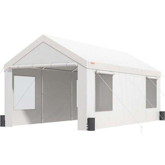 STAWAY Heavy Duty Carport Canopy 10x20ft - Outdoor Garage Shelter with Removable Sidewalls, UV Resistant Waterproof Tarp for All-Season Protection