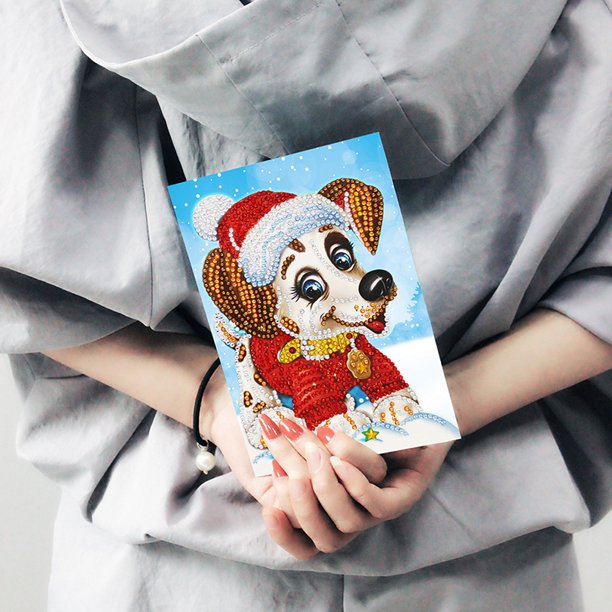Cuadros Decorativos 5D bricolaje especial taladro diamante pintura perro regalos tarjeta de Navidad Kits (HK42) Ndcxsfigh Nuevos Originales