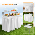 thumbnail image 3 of Ktaxon Ice Table Featuring an Additional Storage Shelf, Portable Cooler Side Table with Detachable Skirt, Ideal for Patio, Indoor & Outdoor Bars, Suitable for Events  Parties White, 3 of 9