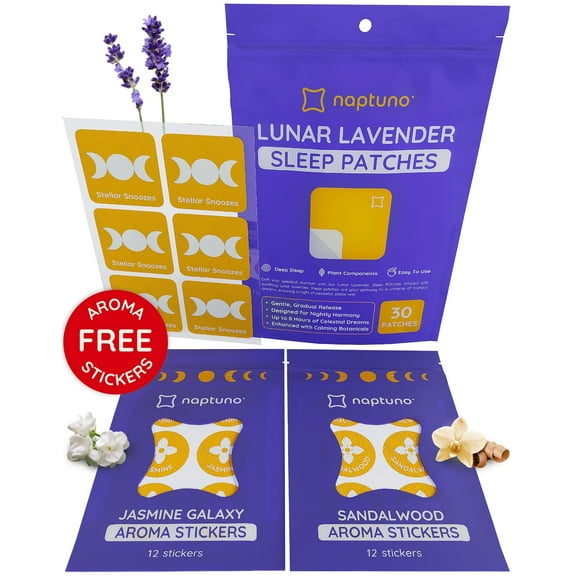 Naptuno Sleep Patches Lunar Lavender Extra Strength 30 Pack