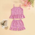 thumbnail image 2 of HCNTES Baby Girl Clothes Toddler Baby 6M 12M 18M 2T 3T Girl Outfits Floral Summer Clothes Ruffle Sleeve Shirt Tops Shorts Set, 2 of 5