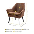 thumbnail image 6 of Teamson Home Divano Armchair with Aged Fabric, Brown, 6 of 7