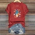 thumbnail image 2 of VBTAPA 2025 Easter Shirts for Women, Funny Bunny Graphic T-Shirt Easter Holiday Short Sleeve Tee Tops Flash Sales Red XL, 2 of 5
