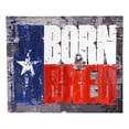 thumbnail image 2 of Rustic Western Born And Bred Texas Flag Wood Frame Canvas Wall Art 19" X 23", 2 of 5