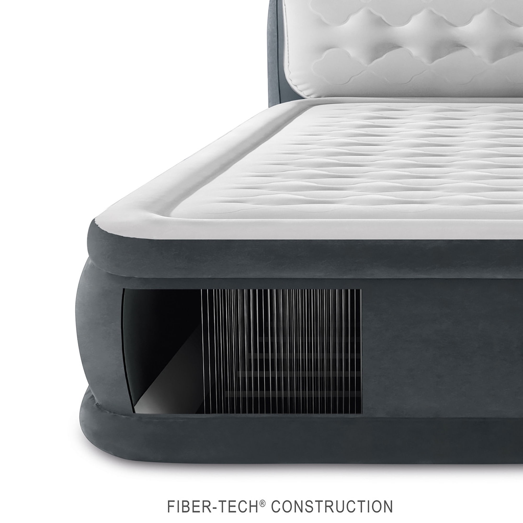 Intex Dura-Beam Deluxe Queen Air Mattress with Built-In Pump and Headboard