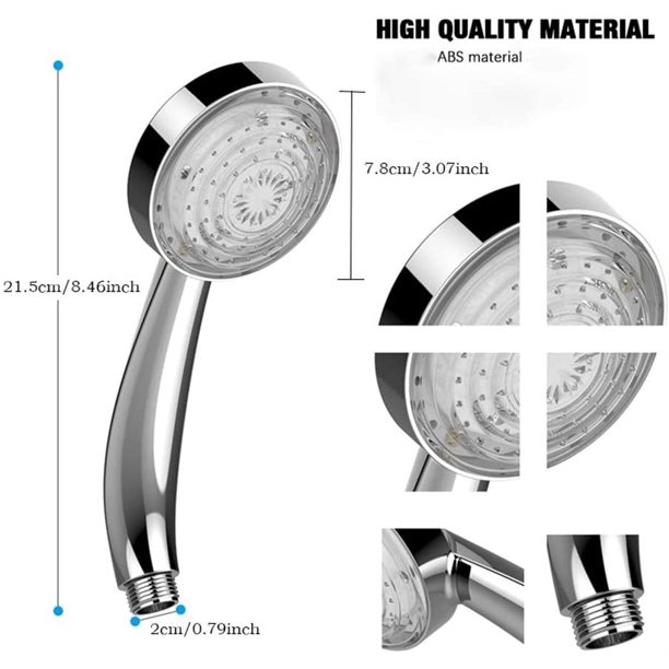 High Pressure Handheld Shower Head 5Settings Powerful Water Spray