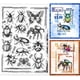 thumbnail image 1 of Sellos transparentes de mariposas, hexápodos, mariquitas, arañas e insectos para crear tarjetas, de 5,83 x 8,27 pulgadas., 1 of 9