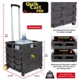 thumbnail image 6 of dbest products Quik Cart Pro Collapsible Handcart with Lid Seat Stool, Yellow, 6 of 6