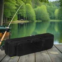 ELAYARD Portable Fishing Pole Case with Black Oxford Cloth and Steel Wire Frame for Outdoor Storage and Travel