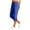 Blue, variant on Jewelreauty Women High Waisted Capris Leggings Solid Workout Stretch Yoga Capris Lace Pull On Slim-Leg Pants (XL, Pink)