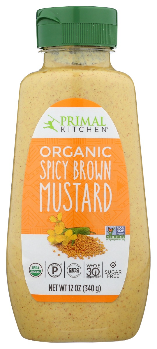 Organic Mustard Spicy Brown, 12 oz, 1 Pack