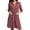 Purplish Red, variant on Zipper Robes for Women Waffle Knit Bathrobes Short Lightweight Knee Length Loungewear with Pockets