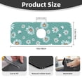 thumbnail image 2 of PAYOHTO Sink Splash Guard Faucet Mat Daisy Flowers Blue Polca Dots Super Absorbent Fast Drying Pad Sink Faucet Drip Suction Mat for Kitchen Bathroom, 2 of 9