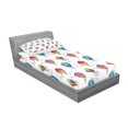 thumbnail image 2 of Ambesonne Vintage Fitted Sheet & Pillow Sham Set, Clouds Hot Air Balloons, Twin, Multicolor, 2 of 2