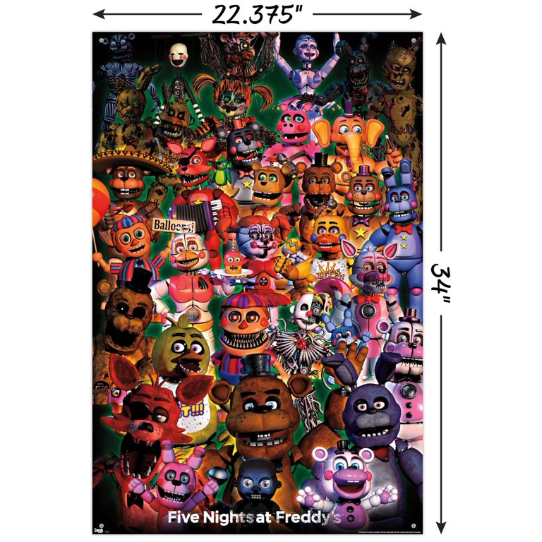Five Nights at Freddy's - Ultimate Group Wall Poster with Push