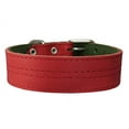 thumbnail image 2 of Genuine Leather Dog Collar 1.75" Wide Padded (Neck Circumference: 18.5"-21.5", Red), 2 of 2