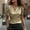 Gold, variant on Dressy Puff Sleeve Metallic Wrap Shirts for Women Ruched Business Casual Elegant Tops 2026 Summer Workout