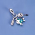 thumbnail image 2 of 925 Sterling Silver Fishing Picnic Triple Dangle Charm For Bracelets & Bangle Pendant Jewelry, 2 of 5