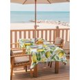 thumbnail image 2 of Outdoor Tablecloth with Umbrella Hole for Patio/Picnic/Party/Camping, Lemon Waterproof Table Cloth Rectangle Table Cover Washable, Yellow Fruits Summer Watercolor Botanical Leaf Plant (60"x 120"), 2 of 8