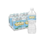 Splash Refresher, Lemon Flavored Water, 16.9 FL OZ Plastic Bottles (24 Count)