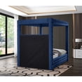 thumbnail image 6 of Meridian Furniture Royal Navy Velvet King Bed, 6 of 6