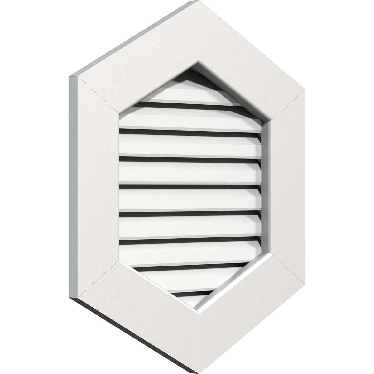 Ekena Millwork 30"W x 36"H Vertical Peaked Gable Vent (35"W x 40 3/4"H Frame Size) 4/12 Pitch: Functional, PVC Gable Vent w/ 1" x 4" Flat Trim Frame - image 2 of 13