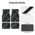 thumbnail image 4 of Kdxio Tapis de Sol de Voiture Imprimé Tournesols Universel SUV avant Arrière Tapis de Sol 4 Pcs Ensemble Complet avec Dos en Caoutchouc Antidérapant Accessoires de Voiture pour la Plupart des Voitures, 4 of 7