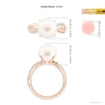 thumbnail image 5 of Angara Freshwater Cultured Pearl Infinity Ring in 14K Rose Gold for Women | June Birthstone Jewelry for Her, 5 of 8