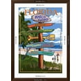 thumbnail image 5 of Art.com Marco Island, Florida - Destinations Signpost Art Print by Lantern Press, Brown Frame Wall Art, 32" x 44", 5 of 5
