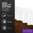 Ruffled Bed Skirt (Cal King, Hunter) 14 Inch Drop Dust Ruffle with