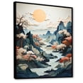thumbnail image 2 of Designart "Zen River Mountain Vistas" Japan Art Floater Framed Canvas Prints, 2 of 5