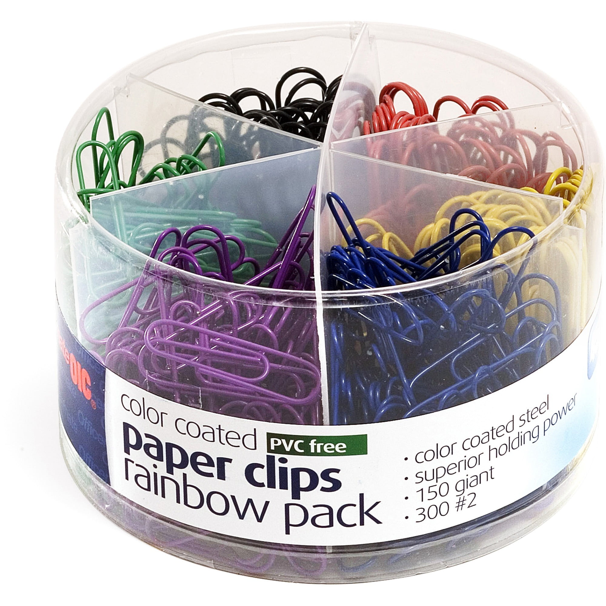 U Brands Paper Clips Medium 1-1/8-inch Black White and Gray Fashion Colors 3 for sale online 