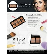 BYS Bronzing Powder Palette - 8 Color Shades - Bronze, Contour, Sculpt, Highlight Makeup Set, Matte & Shimmer Finish