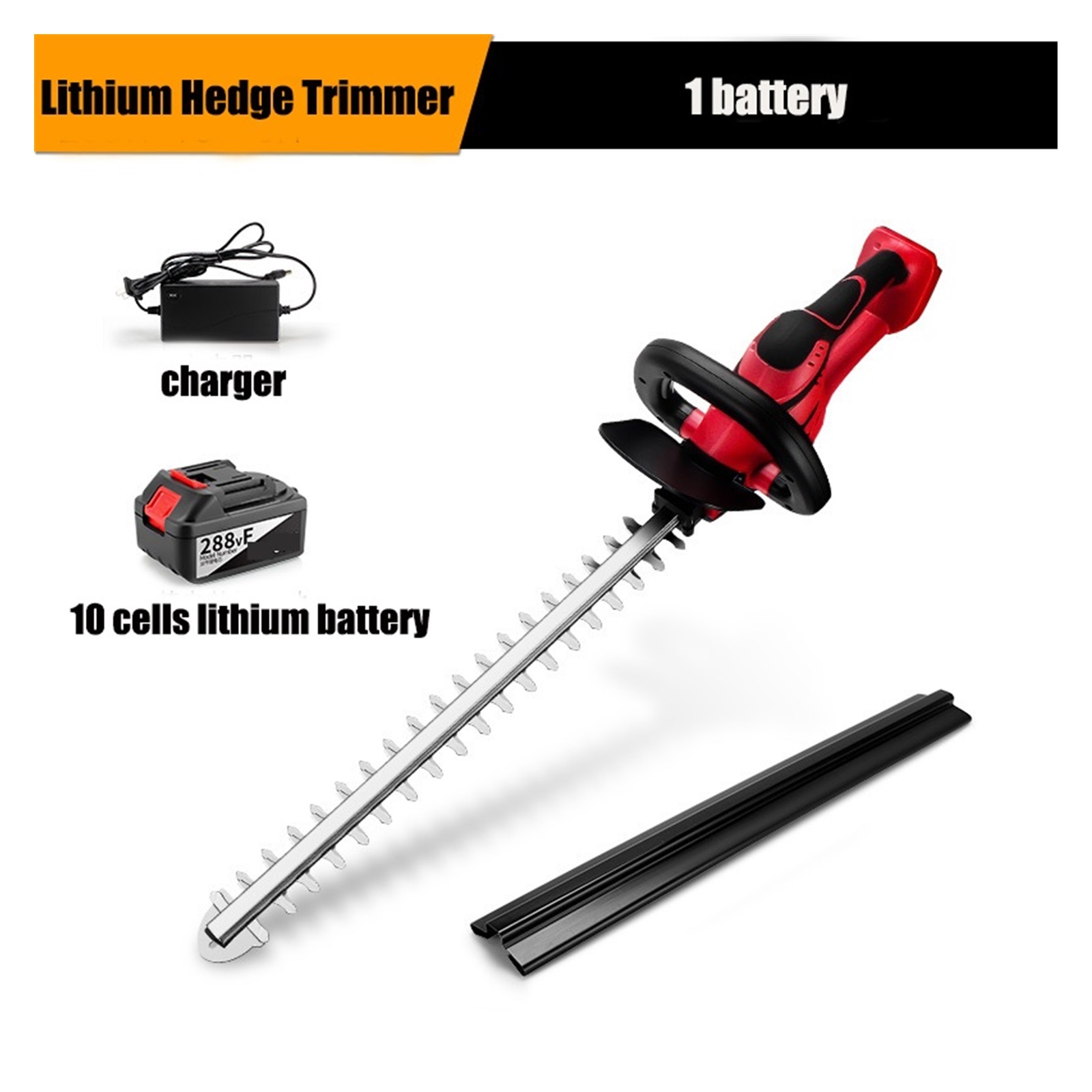 Brushless Hedge Trimmer Cordless Hedge Trimmer Dual Action Pruning Saw Cutter Rotating Handle Garden Tool For 18V Battery ,2 IN 1 Trimmer & Edger