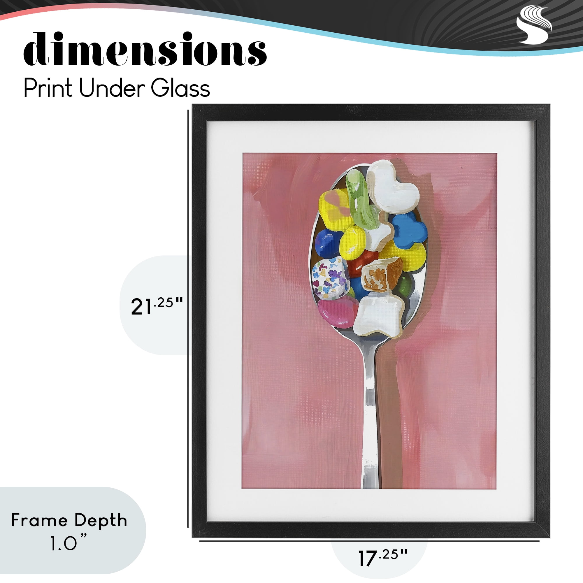 Stupell Industries Nostalgic Fun Breakfast Spoon Black Framed Print Under Glass, design by The Prints Vibe