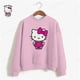 thumbnail image 4 of Sudadera con capucha de gran tamaño de estilo coreano para mujer, sudaderas con capucha Kawaii Harajuku con estampado de Anime HELLO KITTY y bolsillo, chaquetas con capucha, abrigo, Moletom, 4 of 5