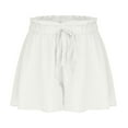 thumbnail image 6 of biudgviw Flowy Shorts for Women Elastic High Waisted Culottes Ruffle Hem Summer Beach Vacation Shorts with Pockets Casual Bottoms, 6 of 7