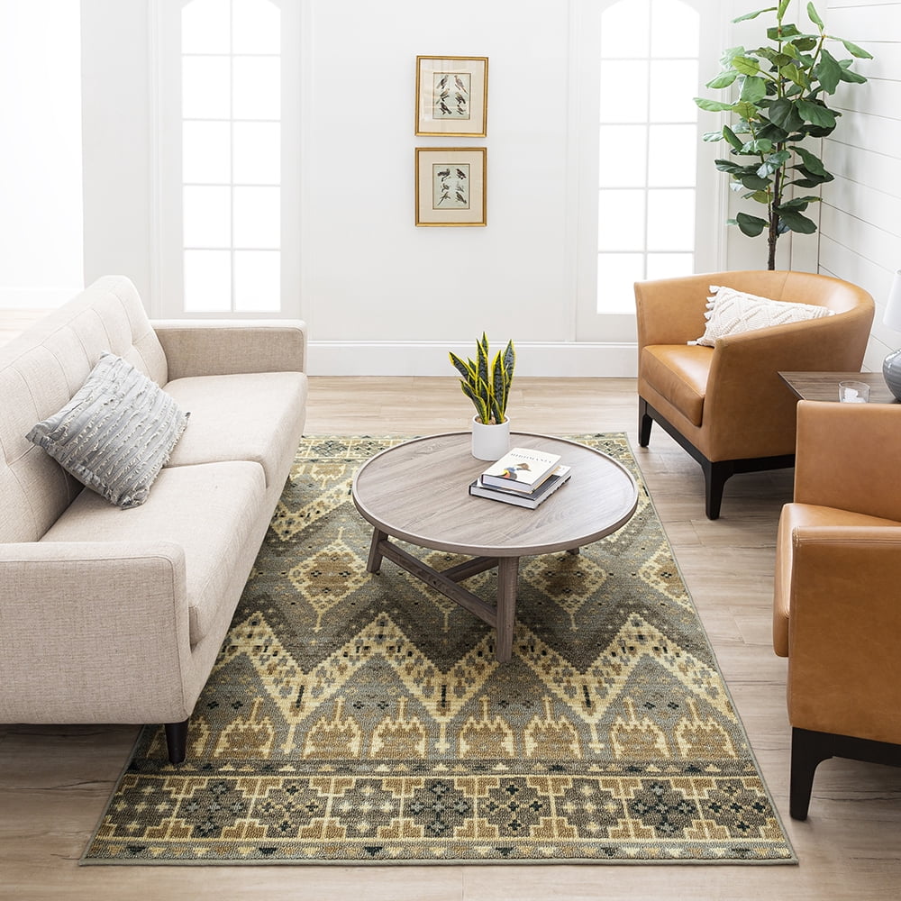 Mohawk Home Jackson Geo Grey Area Rug, 7' 6" x 10'
